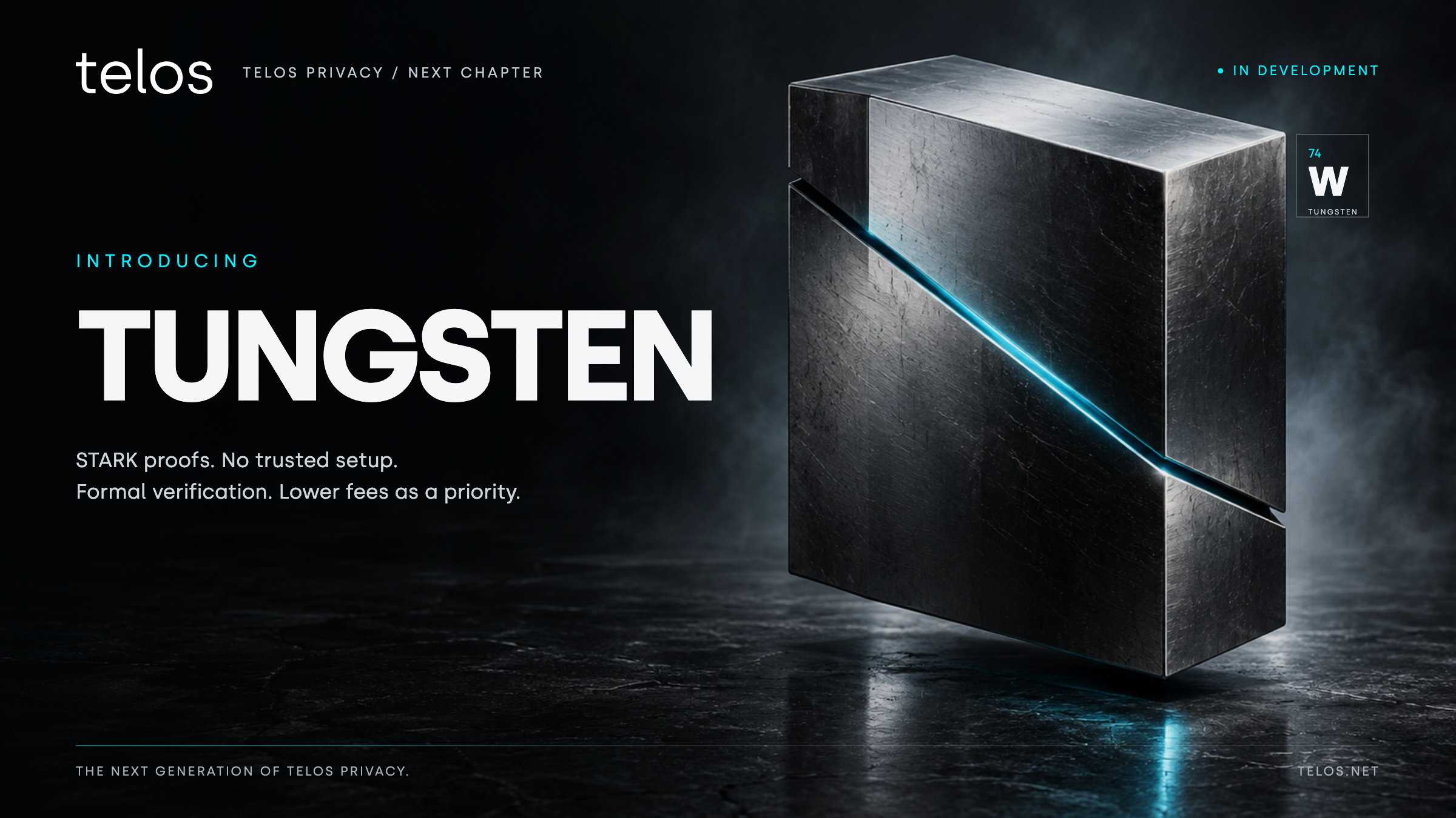 Introducing Tungsten: The Next Generation of Telos Privacy